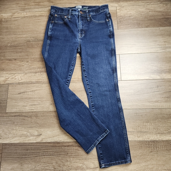 J. Crew 9" vintage straight leg jeans dark wash lightweight stretch women's 28 - Picture 7 of 14